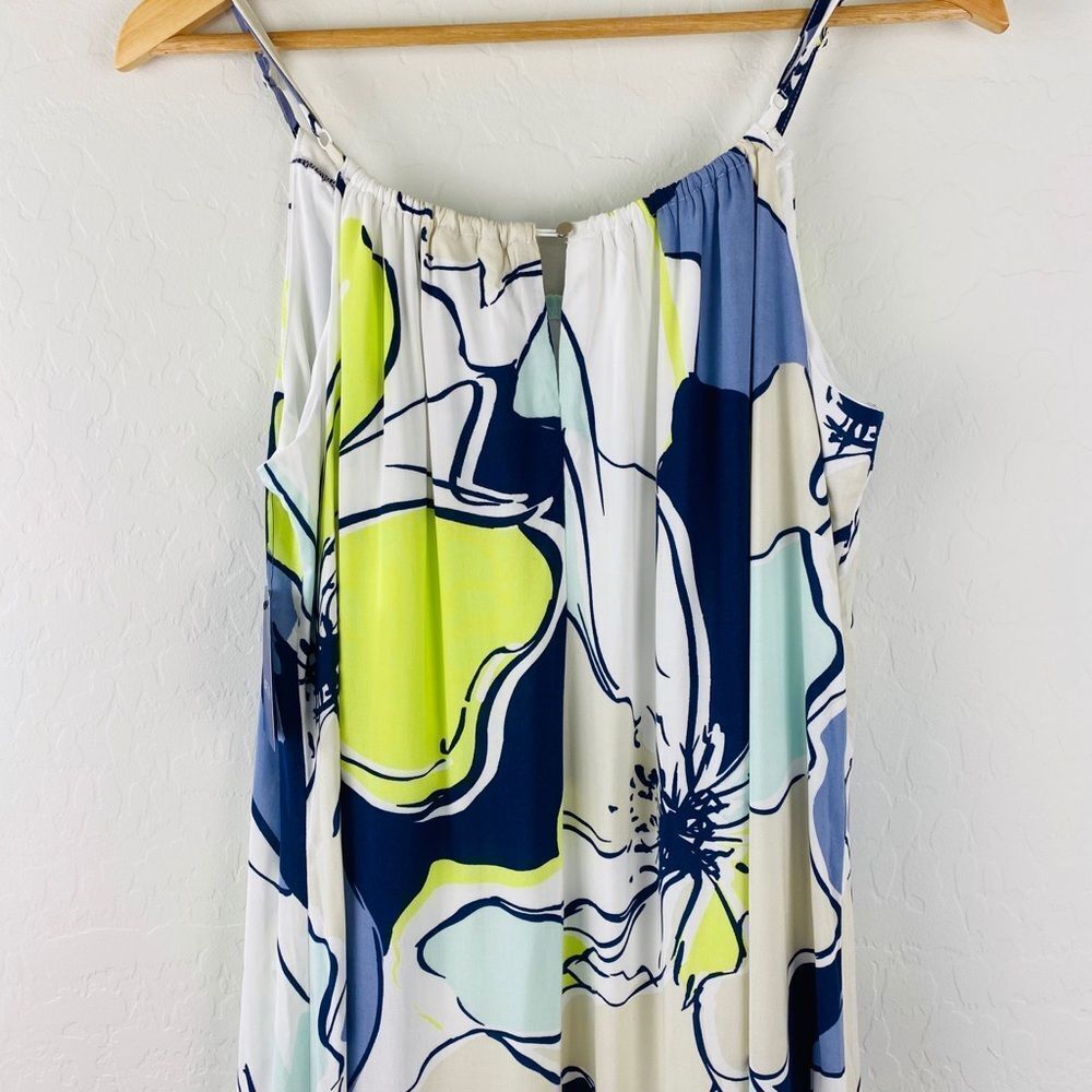 NWT APT9 floral flowy blue green maxi dress size large - Picture 6 of 11